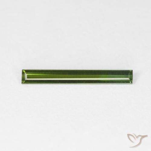 0.41ct Natural Verde floresta Turmalina, baguete, VVS