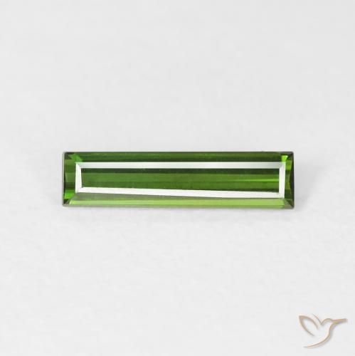 0.46ct Natural Verde Terroso Turmalina, baguete, VVS