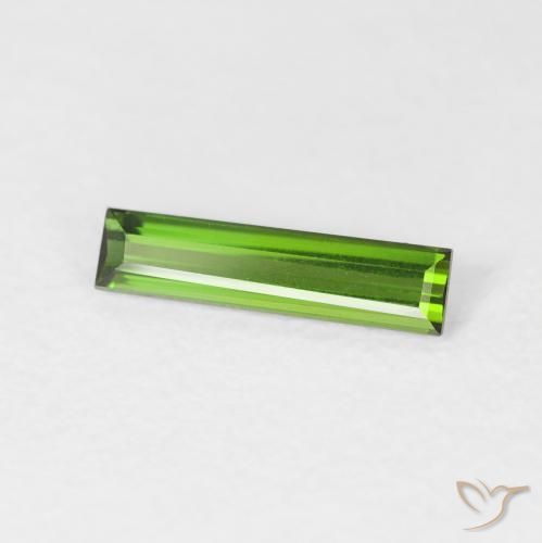 Turmalina Verde Terroso Natural 0.46ct, baguete, VVS