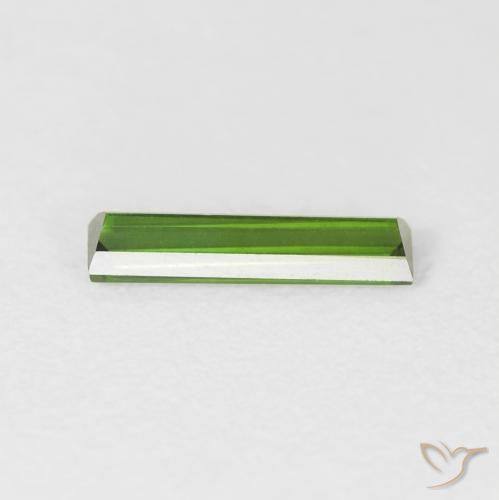Turmalina Verde Terroso Natural 0.46ct, baguete, VVS