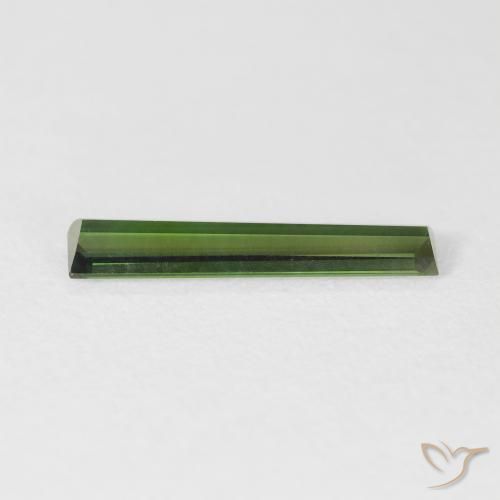 Turmalina Verde escuro Natural 1.03ct, baguete, VVS
