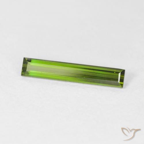 Turmalina Verde floresta Natural 0.76ct, baguete, VVS