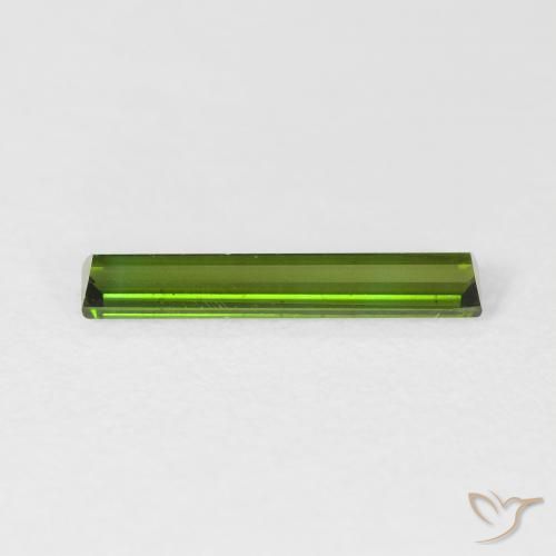 Turmalina Verde floresta Natural 0.76ct, baguete, VVS