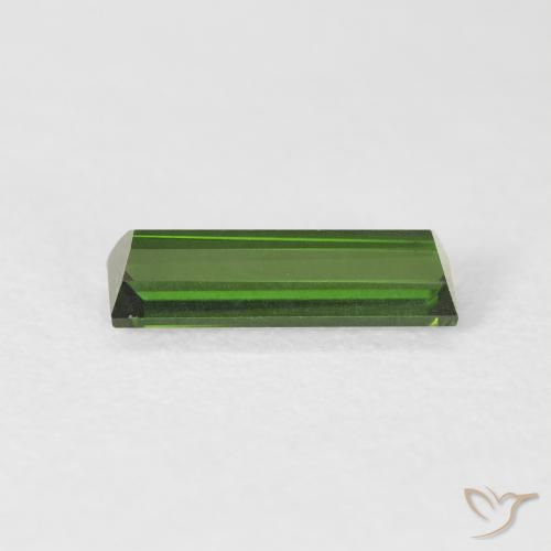 Turmalina Verde Terroso Natural 0.89ct, baguete, VS