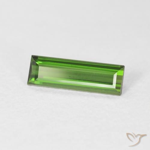Turmalina Verde escuro Natural 0.88ct, baguete, VS