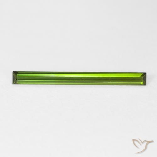 0.85ct Natural Verde Terroso Turmalina, baguete, VVS