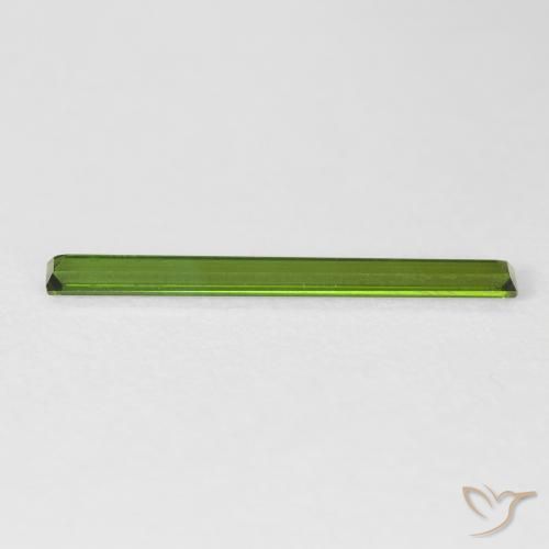 Turmalina Verde Terroso Natural 0.85ct, baguete, VVS