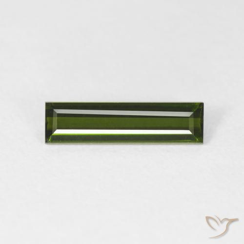 0.94ct Natural Verde Terroso Turmalina, baguete, VVS-VS