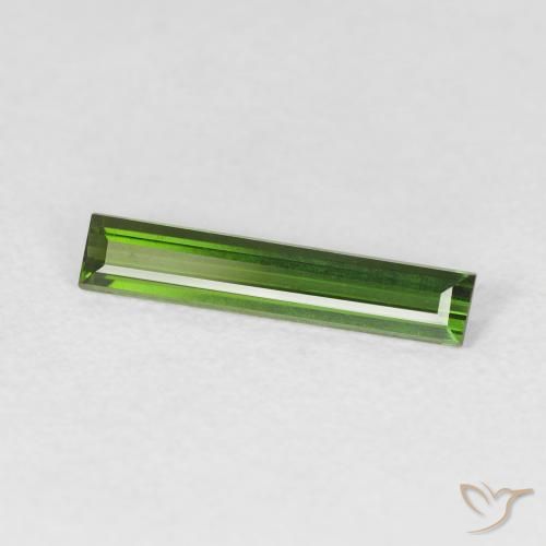 Turmalina Verde escuro Natural 0.64ct, baguete, VVS