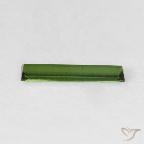 Turmalina Verde escuro Natural 0.64ct, baguete, VVS