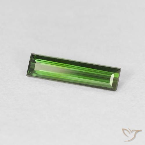 Turmalina Verde floresta Natural 0.65ct, baguete, VVS