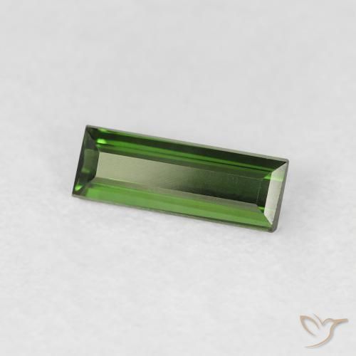 Turmalina Verde floresta Natural 0.64ct, baguete, VVS
