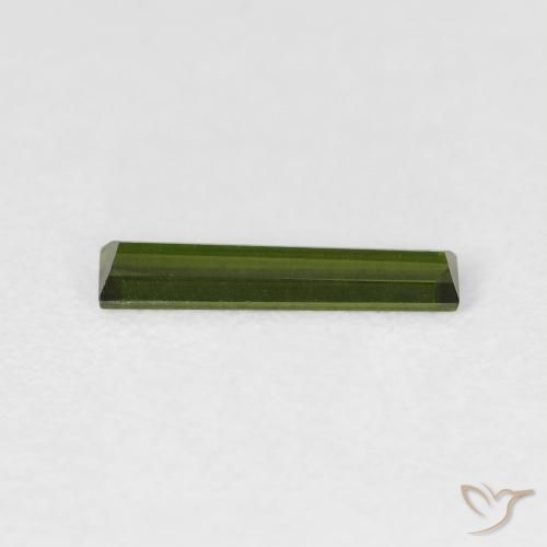Turmalina Verde escuro Natural 0.50ct, baguete, VVS