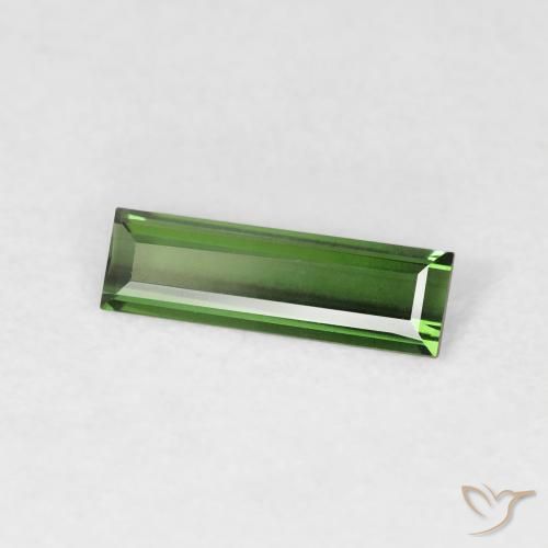 Turmalina Verde floresta Natural 0.43ct, baguete, VVS