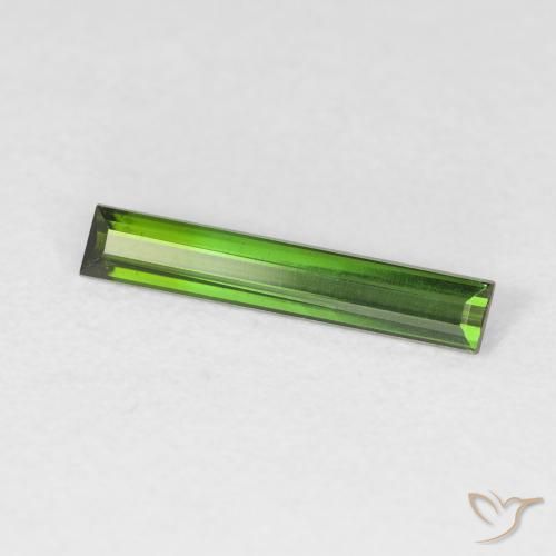 Turmalina Verde floresta Natural 0.71ct, baguete, VVS