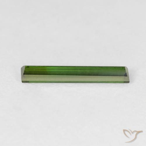 Turmalina Verde floresta Natural 0.71ct, baguete, VVS