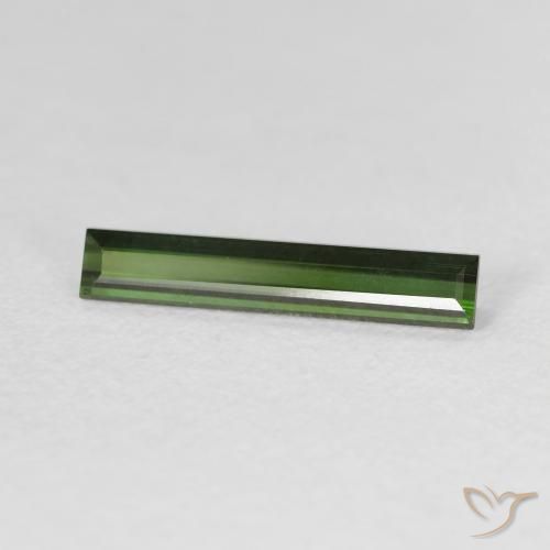 Turmalina Verde floresta Natural 0.95ct, baguete, VVS
