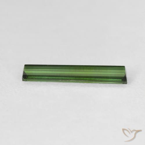 Turmalina Verde floresta Natural 0.95ct, baguete, VVS