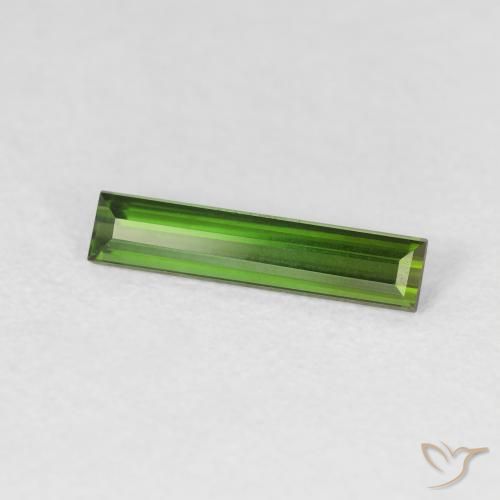 Turmalina Verde escuro Natural 0.67ct, baguete, VVS