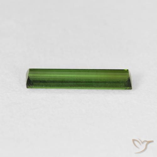 Turmalina Verde escuro Natural 0.67ct, baguete, VVS