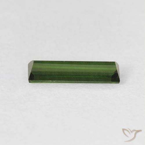 Turmalina Verde escuro Natural 0.68ct, baguete, VVS