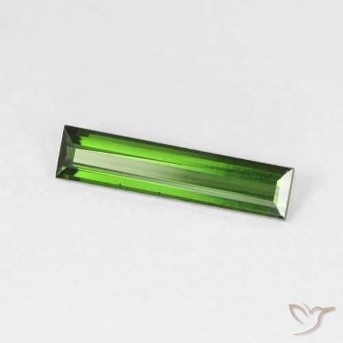 Turmalina Verde floresta Natural 0.89ct, baguete, VVS