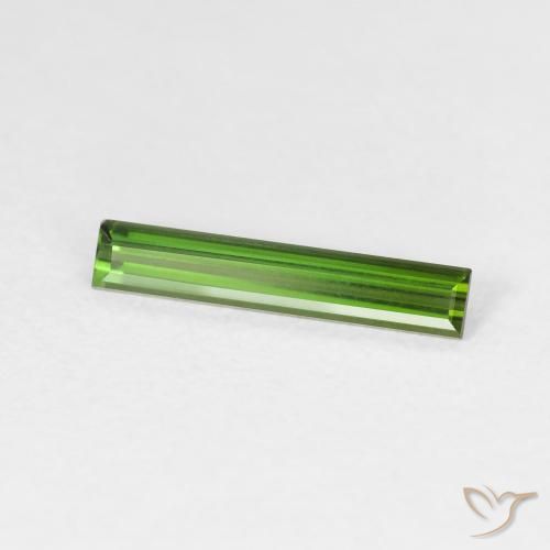 Turmalina Verde médio Natural 0.64ct, baguete, VVS