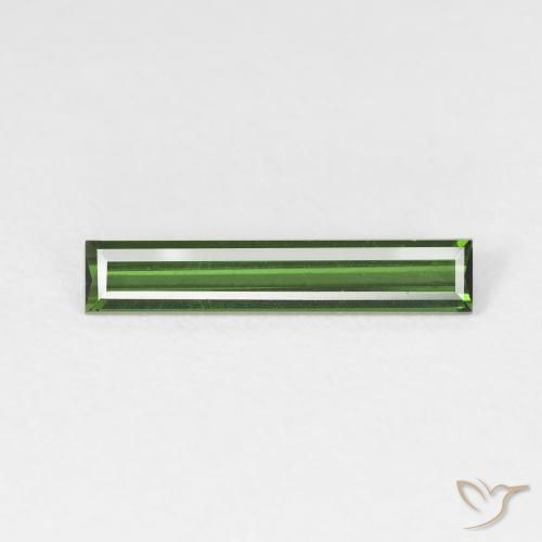 0.97ct Natural Verde Terroso Turmalina, baguete, VVS