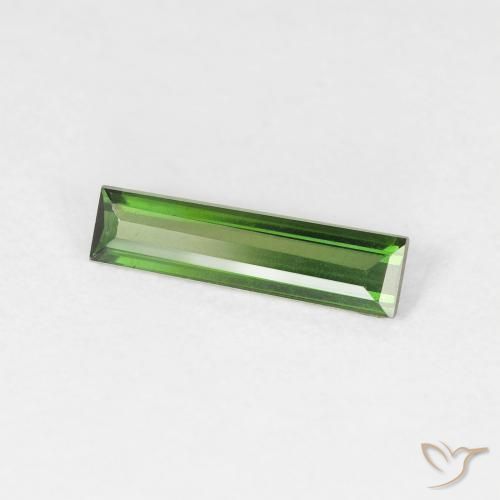Turmalina Medium Dark-Green Natural 0.63ct, baguete, VS