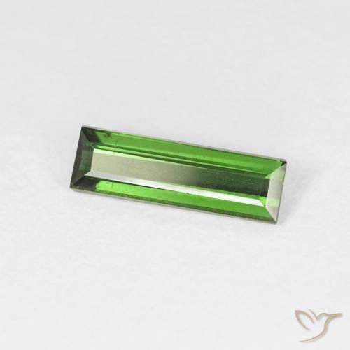 Turmalina Medium Dark-Green Natural 0.75ct, baguete, VS