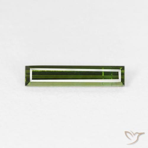 0.52ct Natural Verde amarelado Turmalina, baguete, VS-SI