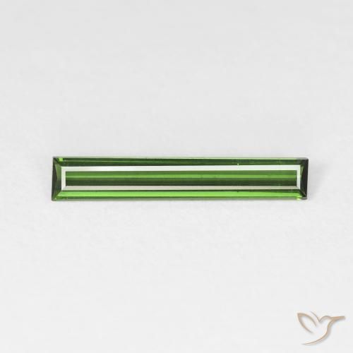 0.83ct Natural Verde floresta Turmalina, baguete, VS