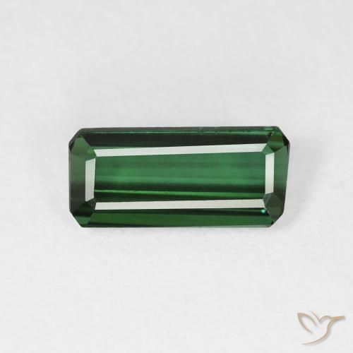 1.56ct Natural Verde floresta Turmalina, Corte Esmeralda, VVS-VS
