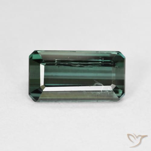 3.02ct Natural Verde escuro Turmalina, Corte Esmeralda, VS-SI