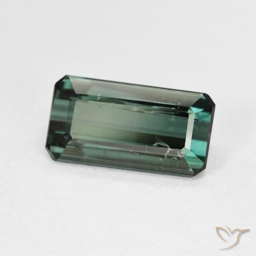 Turmalina Verde escuro Natural 3.02ct, Corte Octógono / Esmeralda, VS-SI