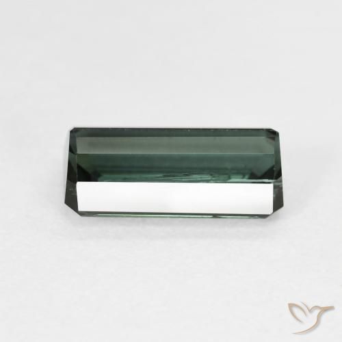 Turmalina Verde escuro Natural 3.02ct, Corte Octógono / Esmeralda, VS-SI