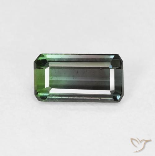 0.89ct Natural Verde floresta Turmalina, Corte Esmeralda, VS