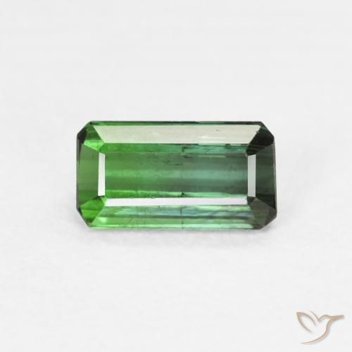 0.80ct Natural Verde médio Turmalina, Corte Esmeralda, VS-SI