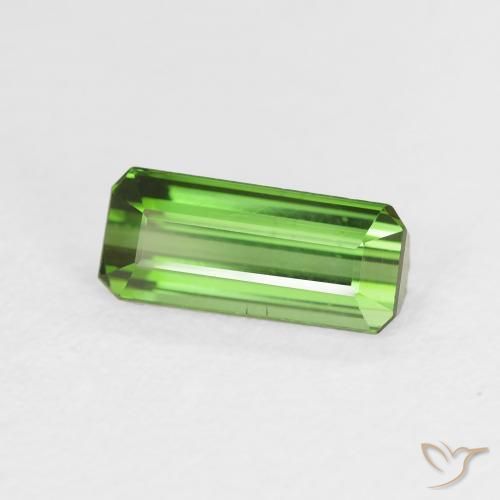 Turmalina Verde médio Natural 1.29ct, Corte Octógono / Esmeralda, VVS