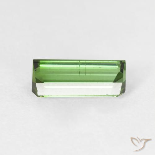 Turmalina Verde médio Natural 1.29ct, Corte Octógono / Esmeralda, VVS