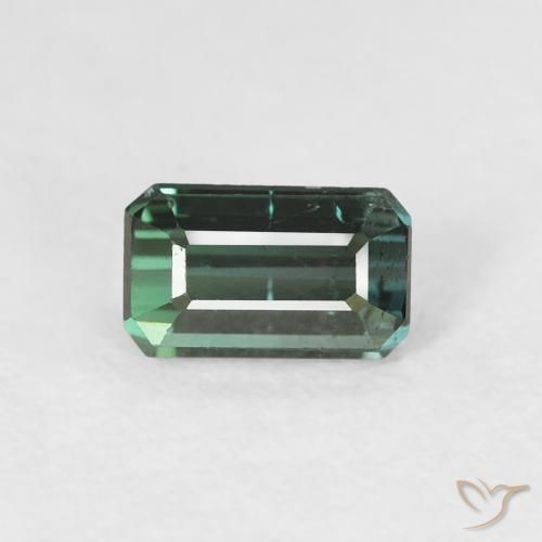 0.66ct Natural Verde Multicolor Turmalina, Corte Esmeralda, VS-SI