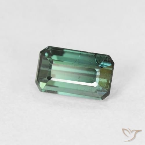 Turmalina Verde Multicolor Natural 0.66ct, Corte Octógono / Esmeralda, VS-SI