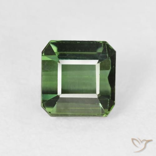 1.42ct Natural Verde floresta Turmalina, Corte Esmeralda, VVS