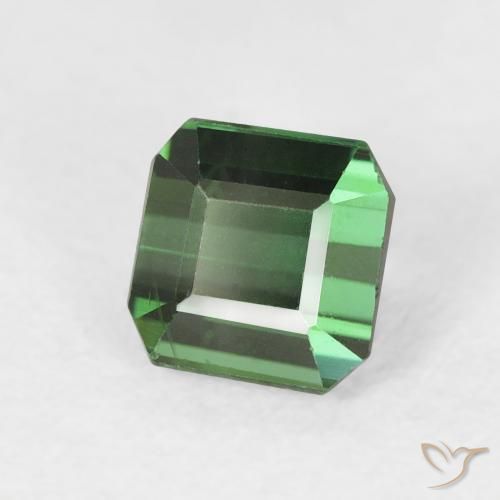 Turmalina Verde escuro Natural 1.03ct, Corte Octógono / Esmeralda, VVS