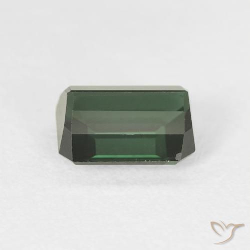 Turmalina Verde acastanhado Natural 1.51ct, Corte Octógono / Esmeralda, VVS-VS