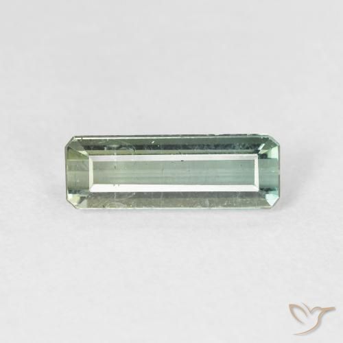 1.34ct Natural Verde Floresta Pálido Turmalina, Corte Esmeralda, VS