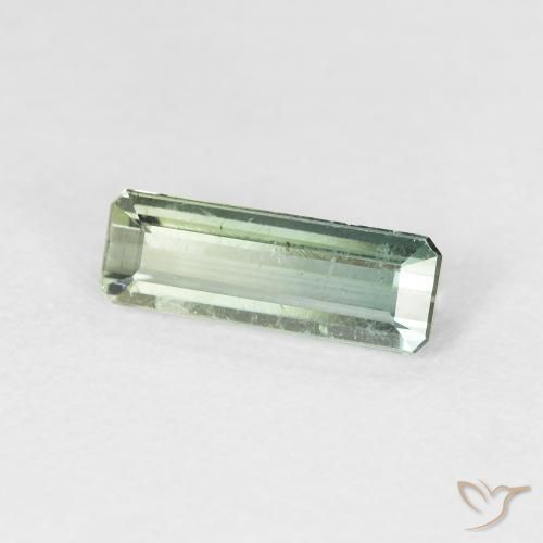 Turmalina Verde Floresta Pálido Natural 1.34ct, Corte Octógono / Esmeralda, VS