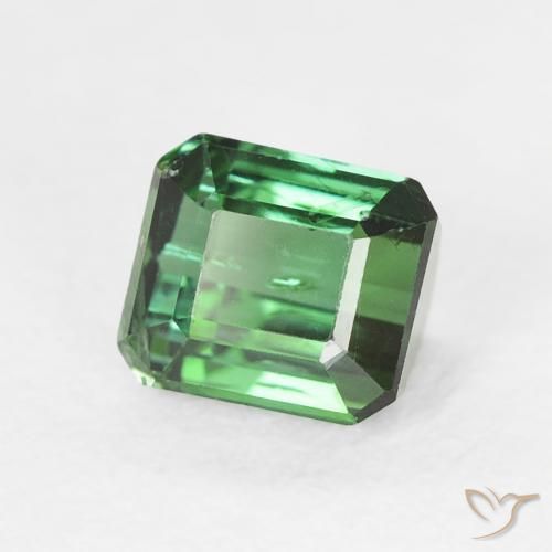 Turmalina verde pinho Natural 0.92ct, Corte Octógono / Esmeralda, VS