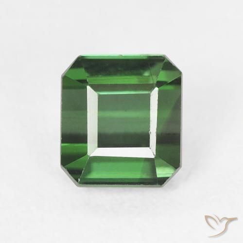 0.95ct Natural verde intenso Turmalina, Corte Esmeralda, VVS