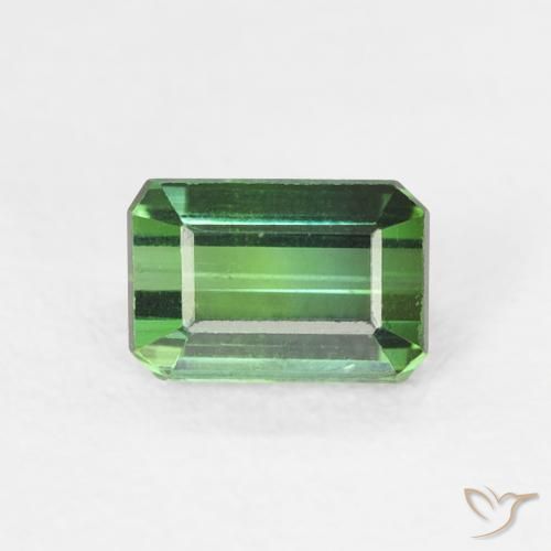 0.61ct Natural Verde Turmalina, Corte Esmeralda, VVS
